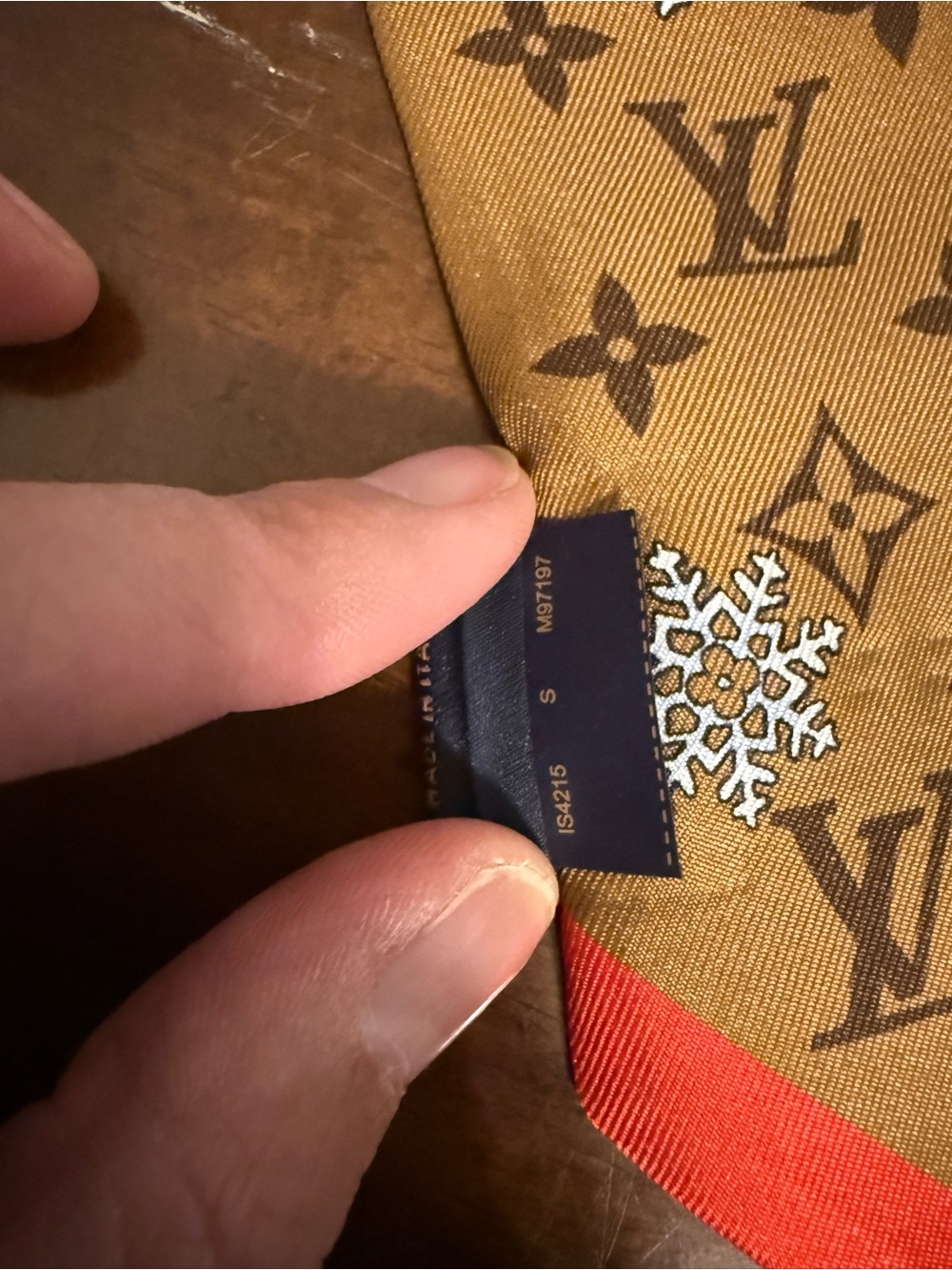 Louis Vuitton Blue Holiday Twilly Scarf - Picture 5 of 5